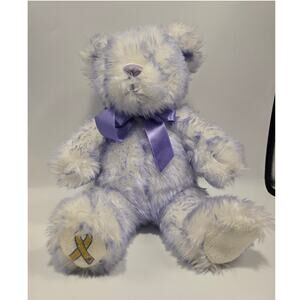 Build-A-Bear Workshop Retired Nikki's Bear Childhood Cancer Awareness Purple EUC